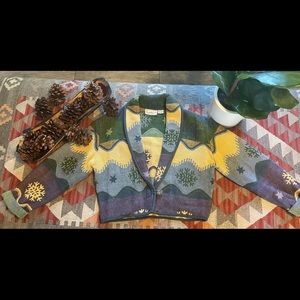 Cropped Xmas blazer 100% Cotton Size S